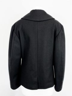 Balenciaga Black Wool Peacoat Coat Sz 40 at Socialite Auctions 103 16 
