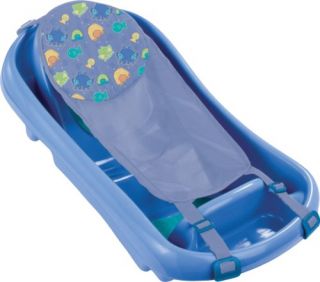 The First Years Infant to Toddler Tub with Sling Blue