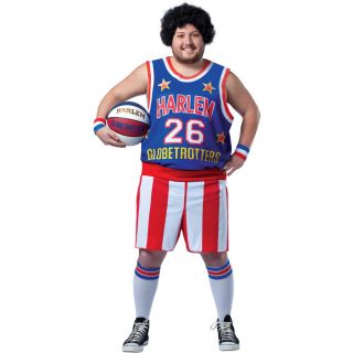 Licensed Harlem Globetrotters Basketball Uniform Adult Costume New 