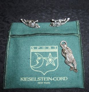 Barry Kieselstein Cord, New York   Sterling Toad Pendant & matching 
