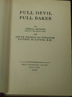 1933 Stella Benson Pull Devil Pull Baker 1SHCDJ Count Toulouse Lautrec 