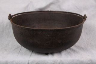 L246 Antique RARE Barstow Stove Co Cast Iron Stew Pot w Handle 1800s 