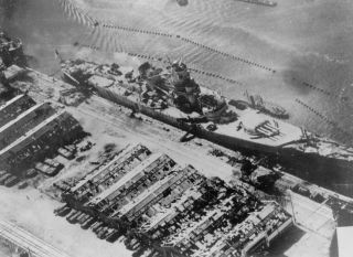 The Jean Bart , photographed from a plane of the USS Ranger 
