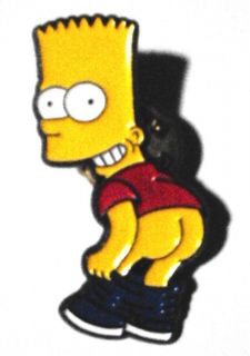 The Simpsons Bart Simpson Mooning Butt Pin Enamel Metal Matt Groening 