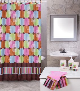 Modern 19 Piece Bathroom Accessories Shower Contemporary Curtains 