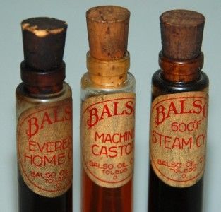 RARE Antique Balso Oil Co Salesman Sample Kit Steam Engine Oil 
