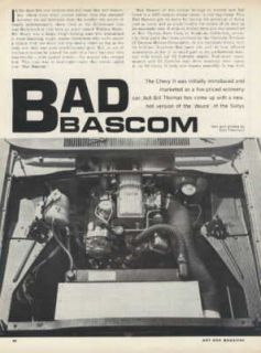    CHEVROLET CHEVY II NOVA SS BAD BASCOM BILL THOMAS RACE CARS ARTICLE