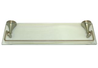Brushed Nickel Bathroom Bath Accessories Glass Shelf