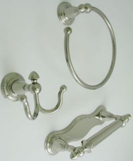 Bathroom Accessories Towel Ring Rube Hook Paper Holder Polished Nickel 