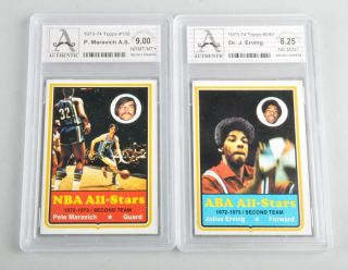 1973 74 Topps Basketball Complete Set 264 Cards Erving Chamberlain 