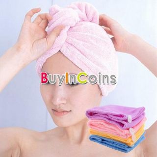 Ladys Magic Hair Drying Towel Hat Cap Quick Dry Bath