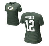 nike name and number nfl packers aaron rodgers women s t shirt $ 32 00
