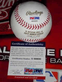   Signed 2012 World Series Baseball San Francisco Giants PSA DNA