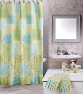 Contemporary 19 Piece Bathroom Accessories Shower Modern Curtains 