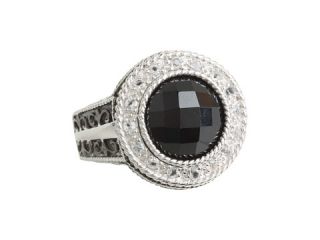 delatori black onyx and crystal ring