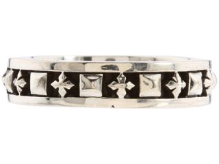 King Baby Studio Stackable Studded Ring with MB Crosses    