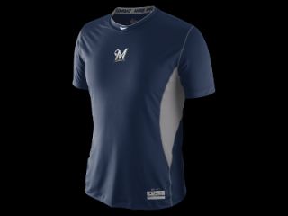  Nike Pro Combat Hypercool (MLB Brewers) Mens Shirt