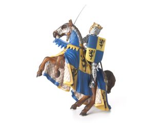 Schleich Lion Coat of Arms Prince on Reared Up Horse   70009