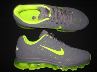 Mens Nike Air Max + 2011 LEA shoes new running 456325 030 grey volt