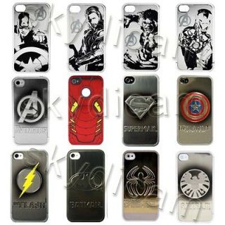 US Comic Heroes Metallic Color Back Hard Case Cover for iPhone 4/4S
