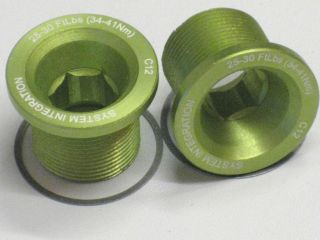 hollowgram si crank bolts green anodized cannondale new time left