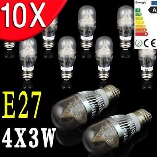 Newly listed 10×E27 Cool White 12W LED Light bulb Candle Lamp Round 