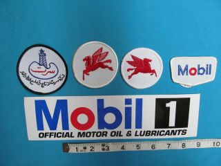 RARE GARAGE PUMP SERVICE MOBIL GAS OIL GASOLINE Patch sticker 