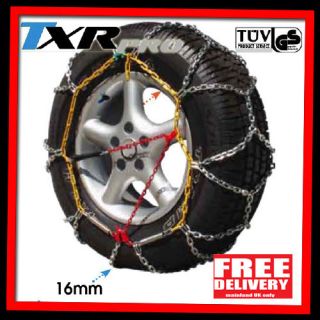 TXR PRO FLEXIBLE 16MM CABLE TYRE SNOW ICE WINTER CHAINS 265/65 17