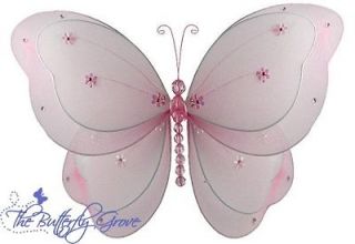 Butterfly decor home interior girls pink wall hanging decoration room 