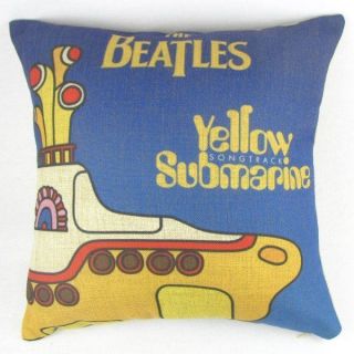 Yellow Submarines The beatles Decor Pillow Case Cushion Cover Square 