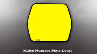 maico yellow number plate decal like nos oem graphics time
