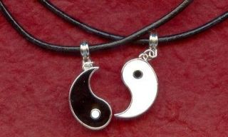 YIN YANG Leather NECKLACES 2 Charm Pendants and Necklaces YING share 