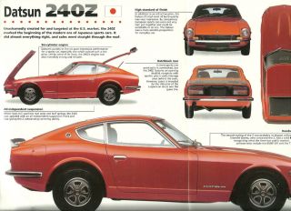 DATSUN 240Z / 240 Z SPEC SHEET / Brochure1969,1970,1971,1972,1973 
