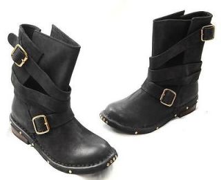 AUTH $250 Jeffrey Campbell Brit Rouges Short Distress Leather Boots 