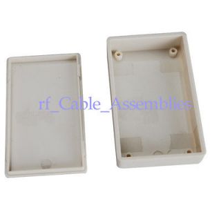 2pcs NEW White Plastic Electronic Project Box Enclosure case DIY 