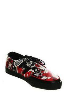 TUK Vegas Vixen Red & Black Creeper Sneakers Rockabilly Mens 11 