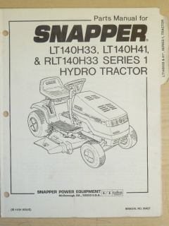 snapper riding lawn mower parts manual manual no 06427 time
