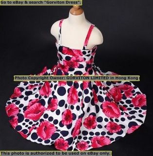   * Party Pageant Holiday Flower Girl Dress 3 4Yr Size 8 10,12,14