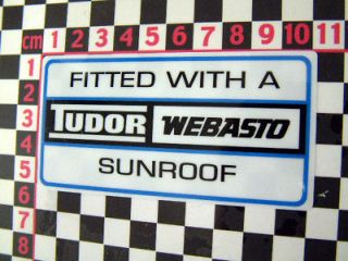 webasto sunroof sticker jaguar mgb mini rover p6 ford time