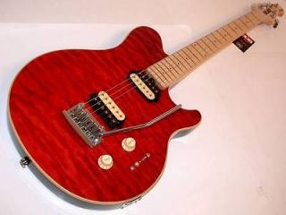 Sterling by Music Man SUB Series AX3 Electric Guitar, Trans Red, AX3 