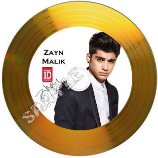 Zayn Malik One Direction Signed Gold Disc with Autographs. Ideal Gift.