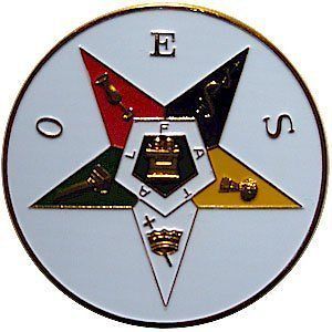 oes order of eastern star car auto badge masonic emblem