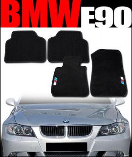   328I 330I 335I M3 FRONT+REAR FLOOR MATS CARPET 4P BLK (Fits 2007 BMW