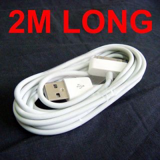 2M Meters USB Data Sync Charger Cable For Apple iPhone 4 4S 3GS iPad 
