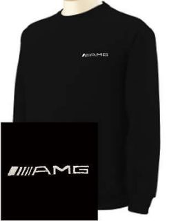 mercedes benz amg logo embroidered black sweatshirt new