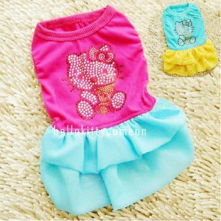 Colors Luxury Pet Cat Dog Kitty Sequins DOG Clothes Layer Dress XXS 