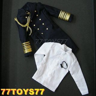 3R 1/6 GM607_ Trench Coat#2+Shirt+Bow Tie_ German Elite Officer WWII 