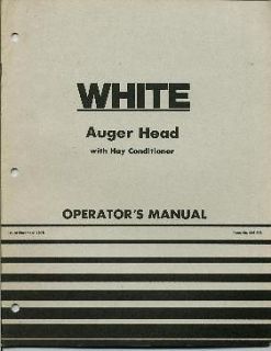 white auger head farm equipment operators manual 
