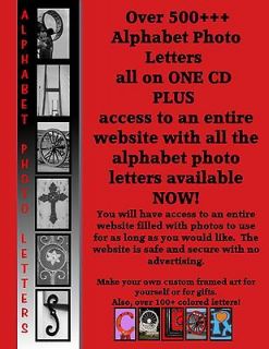 Alphabet Picture/Photog​raphy Letters 500++ on CD & full access to 
