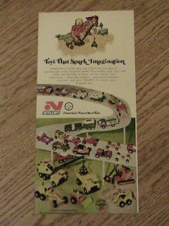 1972 NYLINT STEEL TOY ADVERTISEMENT TOYS THAT SPARK IMAGINATION AD 